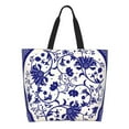 thumbnail image 1 of Easygdp Blue And White Porcelain Pattern Bolsas Tote para Mujer, Bolsos de Hombro para Viaje, Bolsos de Mano de Gran Capacidad para Compras y Trabajo, 1 of 8