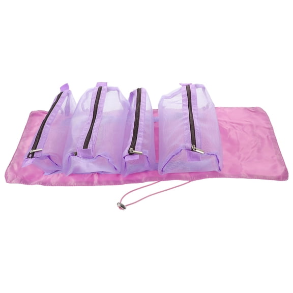 BESTYASH Travel Foldable Cosmetic Bag with 4-in-1 Hanging Makeup Organizer for Easy Storage and Portable Use