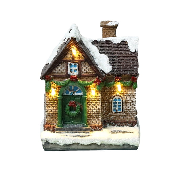 Mozhitti Luminous Little Figurine Christmas Decoration Resin Present