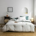thumbnail image 4 of Usloyux Water-Washed Cotton Duvet For Double Bed, 78.7X59Inches - Soft, Warm & Comfy, Thickened For All Seasons, Ideal For A Restful Night'S Sleep, Easy Care,A-White, 4 of 6