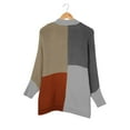 thumbnail image 4 of Odeerbi Fall Winter Color Block Cardigan Sweaters For Women 2025 Fashion Long Sleeve Sweater Jacket Tops Dark Gray, 4 of 5