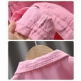 thumbnail image 5 of Atogsazn Childrens Girls Denim Jacket Kids Casual Button Down Long Sleeve Coat Lightweight Tops Clothing Pink 2-3 Years Fashion, 5 of 9