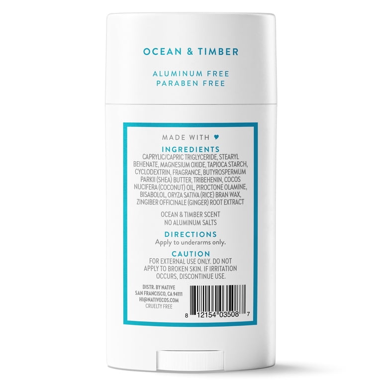 Native Deodorant Ocean & Timber, 2.65oz - Walmart.com
