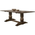 thumbnail image 1 of ACME Table à Manger Leventis Tréteau en Chêne Vieilli, 1 of 3