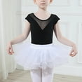 thumbnail image 6 of Cethrio Ballet Leotards for Kids Girls, Dancing Summer Short Sleeve Gymnastics Leotards Black Size 5-6 T, 6 of 6