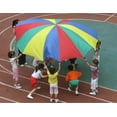 thumbnail image 2 of 6.5 Pies 8 Manijas Kids Kid Rainbow Parachute Entrenamiento Juguete Yotijar Niños paracaídas de juguete, 2 of 10