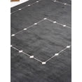 thumbnail image 4 of Rugsotic Carpets Hand Knotted Wool Area Rug 8'x10' Charcoal Geometric Rectangle Indoor Rug for Living Room, Bedroom Antimicrobial L00532, 4 of 5