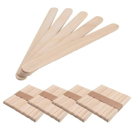 200 Pcs Craft Sticks Ice Cream Sticks Wooden Popsicle Sticks 114MM Length Treat Sticks y9060