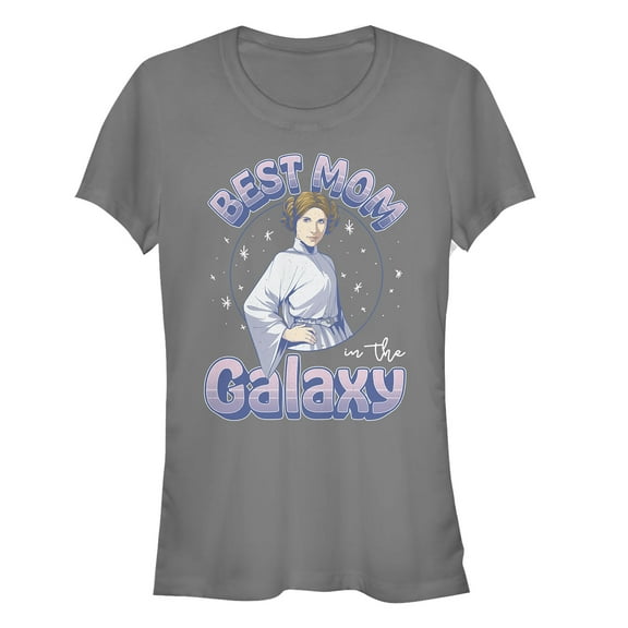 Junior's Star Wars Mother's Day Best Mom in Galaxy Graphic Tee Charcoal Small
