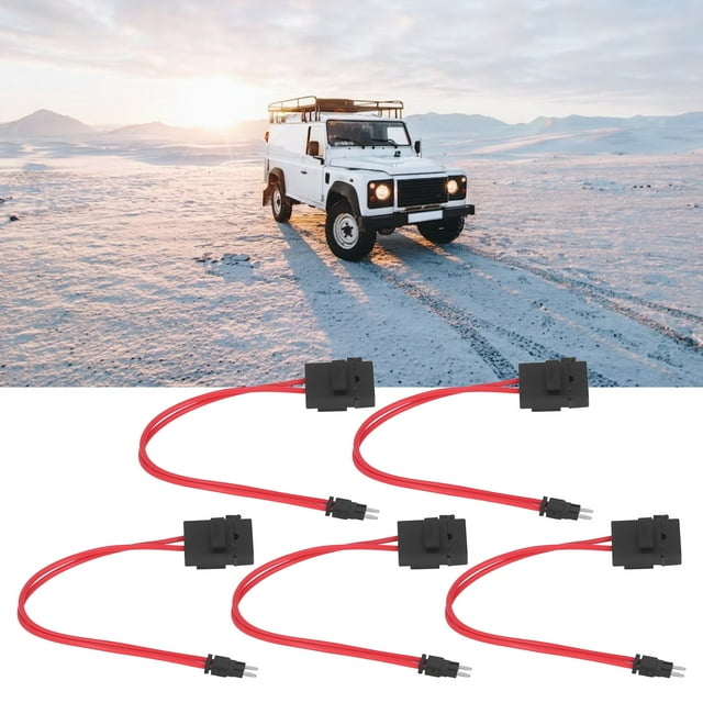 5PCS Car Fuse Holder Connector 16AWG 20A Blade Type Fuse Holder With 5PCS Blade Fuse For Automotive Car Motorcycle