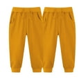 thumbnail image 1 of MeetoTime 2PC Toddler Boys Girls Sweatpants Baby Elastic Waist Solid Color Sports Long Pants Suitable for 2-7 Years, 1 of 2
