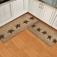 thumbnail image 2 of Farmhouse Kitchen Mat Set of 2 Rusty Stars Rusty Stars Vintage Primitive Country Rustic Texas Star Floor Mats Non Slip Doormat Washable Kitchen Rug and Mats Anti Fatigue Cushion Area Runner Rugs, 2 of 3