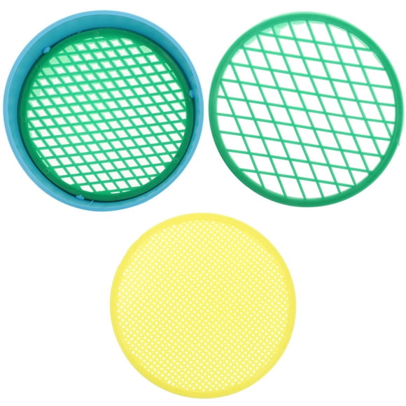 BRIGHTFUFU 4pcs Handheld Sand Sline SIFL PLÁSTICO SAND SIFER COLOR COLOR Colorido Sieves Tieles