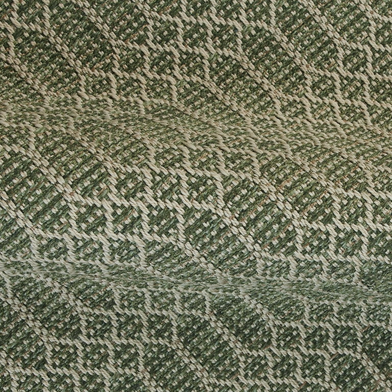 Better Homes & Gardens 5’x7’ Green Tassel Outdoor Rug