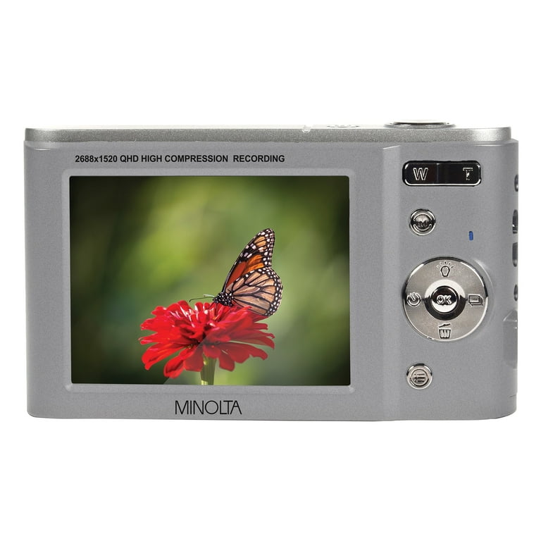 Minolta MND20-S 16x Zoom, 44 MP 2.7K Quad HD Photo & Video