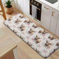 thumbnail image 5 of Beige Highland Cow Flower Pattern Kitchen Rug Mat,Kitchen Runner Rugs Non Skid Washable,Decorative Kitchen Floor Mats for Kitchen,Sink,Laundry,17"x47.2", 5 of 7