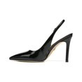 thumbnail image 2 of Sam Edelman Hazel Sling Black Patent Stiletto Heeled Pointed Toe Dress Pumps (Black Patent, 9), 2 of 5