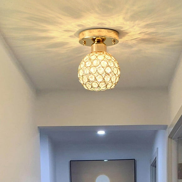Langgg Moderne Cristal Plafonnier Chasse d'Eau pour Couloir Couloir Couloir Lampe Entrée Allée