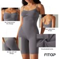 thumbnail image 4 of FITOP Women Slimming Bodysuits Shapewear Tops Solid Sexy Sleeveless Short Leotards Bodycon Jumpsuit, 4 of 5