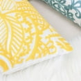 thumbnail image 3 of Homey Cozy Leah 18" Square Cotton Decorative Throw Pillow in Sunshine Yellow, 3 of 4