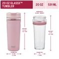 thumbnail image 3 of Built 20 oz Dusty Rose Insulated Stainless Steel Tumbler with Glass Interior, 3 of 15