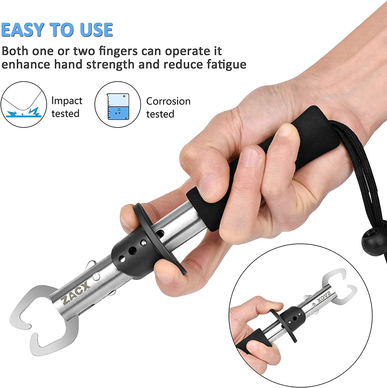 Fish Lip Gripper - Upgraded Muti-Function Hook Remover and Split Ring for Fly Fishing, Ice Fishing, Fishing Gear - Gift for Men (Package B)