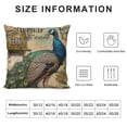 thumbnail image 5 of Orinice Peacock Graphic Decorative Cotton Linen Throw Pillow Cover for Home Couch Bedroom Sofa Car - Pack of 1 18x18in, 5 of 5