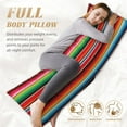 thumbnail image 5 of Disketp Mexican Serape Blanket Stripes Print Body Pillow Cover - Super Soft 20x54 Body Pillow Case,Long Side Hidden Zipper, 5 of 8