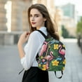 thumbnail image 6 of FORMRS Mini Backpack Purse for Women Travel Daypack Casual Shoulder Bag, Flamingo Floral Pattern, 6 of 7