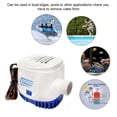 thumbnail image 4 of Bomba de agua de achique sumergible para barcos, 12 V, 1100 GPH, automática con interruptor, 4 of 9