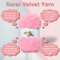 thumbnail image 3 of 3PCS Coral Velvet Yarn Chenille Yarn for Crocheting,Fluffy Yarn for Knitting and Croche DIY Craft,Warm Yarn for Bag Hat Scaf Clothe Gloves Doll, 3 of 6