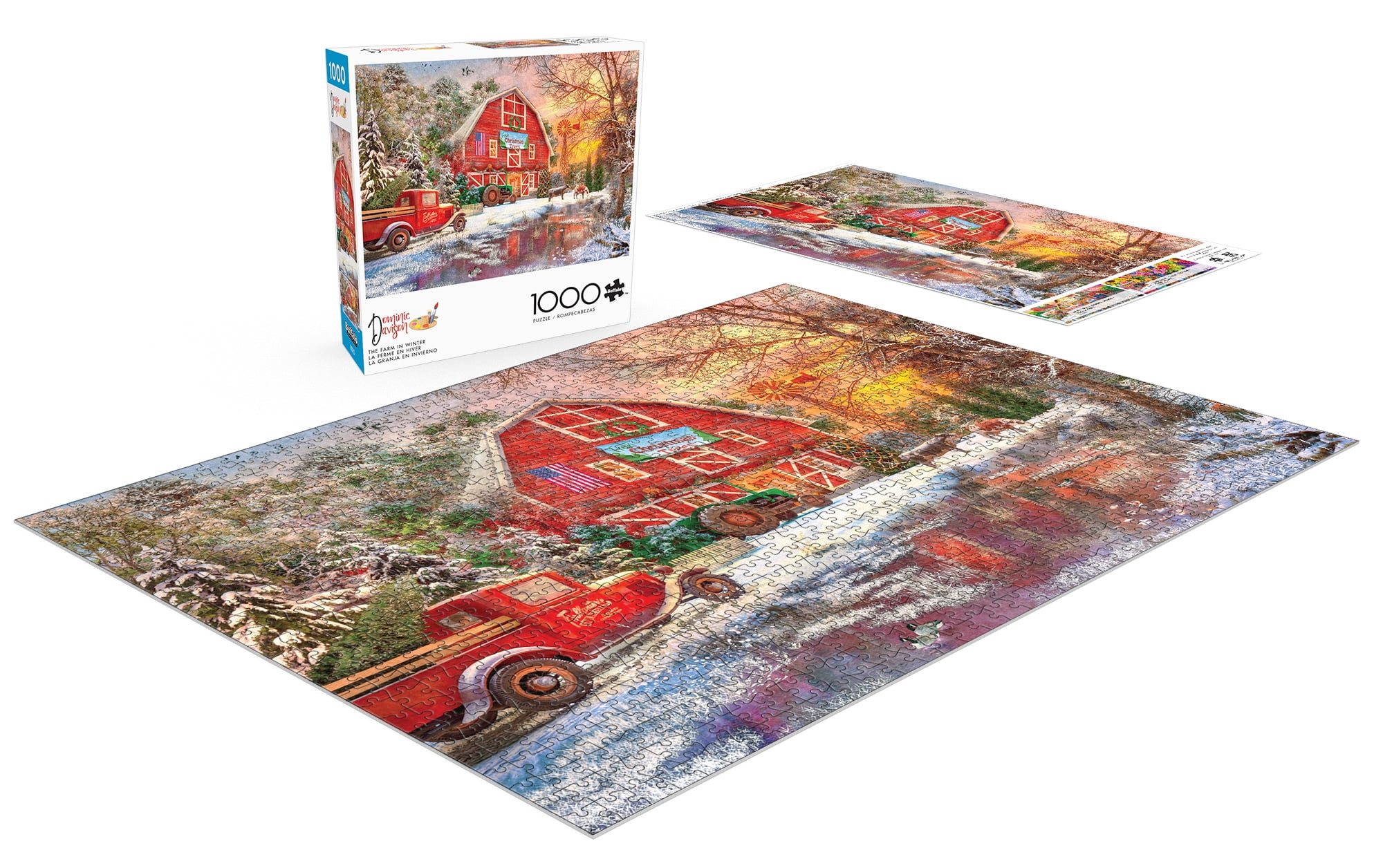Buffalo Games The Farm in Winter 1000-Piece Interlocking Jigsaw Puzzle for Adults Ages 14-99 Years