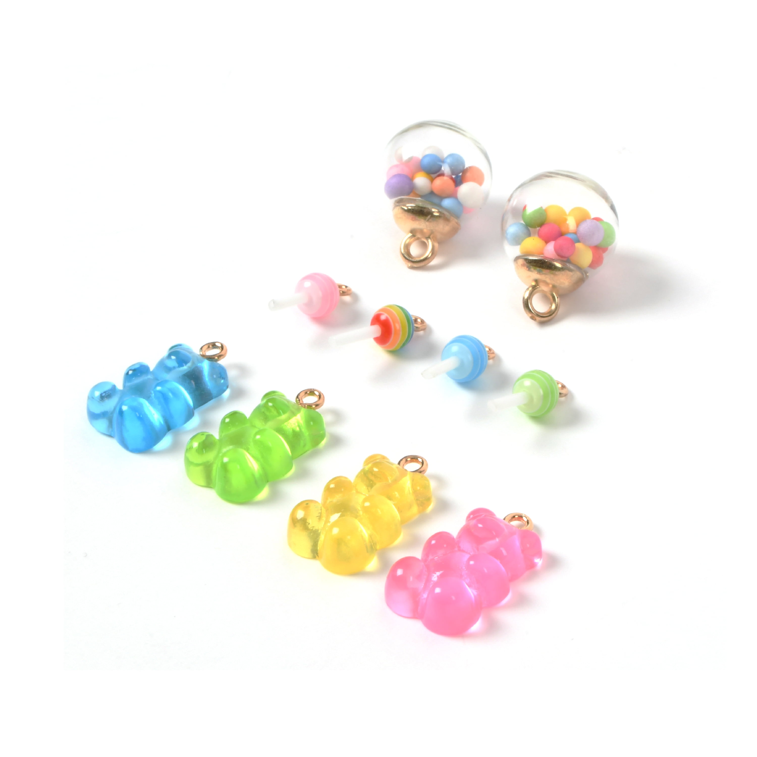 Blue Moon Beads 10 Piece Candy Themed Resin and Glass Charms-Unisex-Teen to Adult