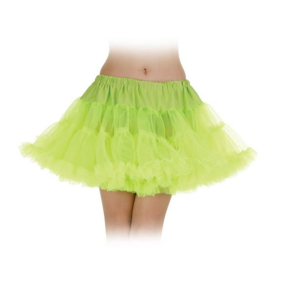UNDERWRAPS Petticoat Tutu Neon Green - Halloween Costume for Women, Dress Up for Adults, Accessories for Costume, Cosplay Event Skirt