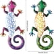 thumbnail image 2 of Decoración de pared de Gecko de metal, 2 piezas de escultura de pared de Gecko colgante, decoración de arte de pared de metal para exteriores e interiores, para patio, porche, hogar, patio, céspe, 2 of 5