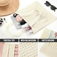 thumbnail image 4 of Gocvo Crochet Tote Bag, Summer Mesh Knitted Bag, Large Aesthetic Shoulder Bag Handbags, Hollow Hobo Bag for Women (Beige), 4 of 6