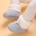 thumbnail image 6 of FAOWME Fashion Toddler Colorful Little Girls Winter Warm Kids Baby Knitted Pre Walkers Boots Shoes For Baby Grey 0-6 Months, 6 of 8