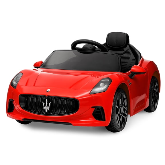 Licensed Maserati Gran Cabrio Ride On Car for Kids, 12V Battery Powered Electric Vehicle with Remote Control, Spring Suspension, Double Doors, LED Headlights, Gift for Boys & Girls