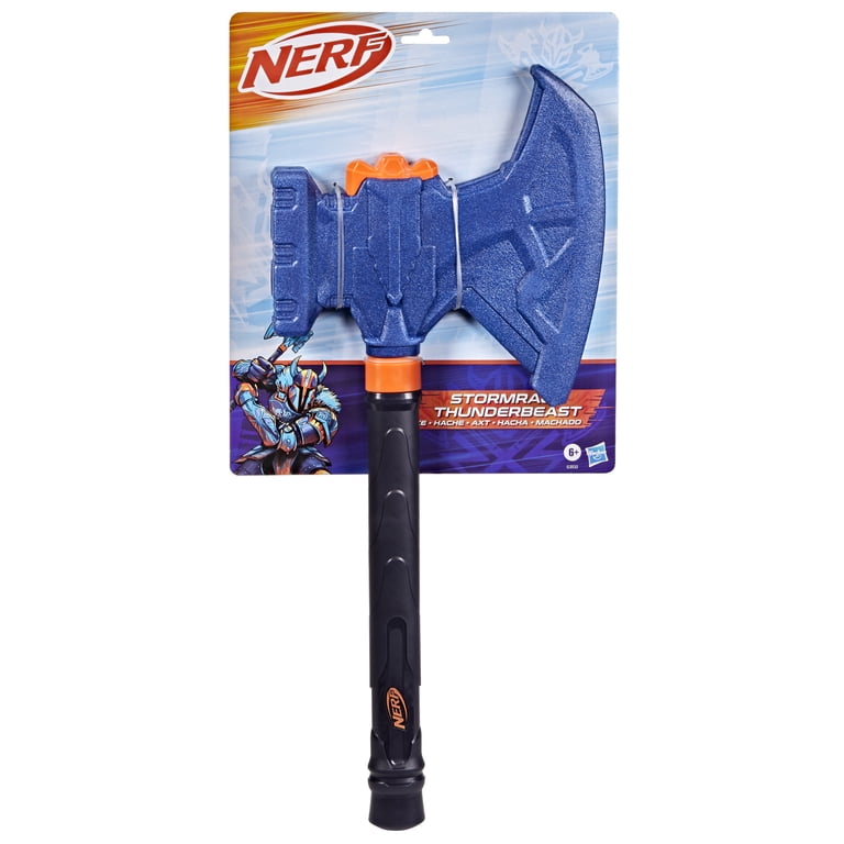 Nerf Storm Rage Thunderbeast Axe, Foam Head, 21” Axe, Nerf Toy, 6+