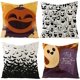 thumbnail image 1 of SZTXJ 4 Pack Halloween Ghost Bat Throw Pillow Covers, Home Decor, 18"x18" Sofa Cushion Cover, Halloween Decor, Decorative Pillow Case for Indoor Outdo, 1 of 5