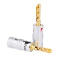thumbnail image 4 of 24K Gold Plated Copper 4mm Banana Plug Black & Red, 4 of 8