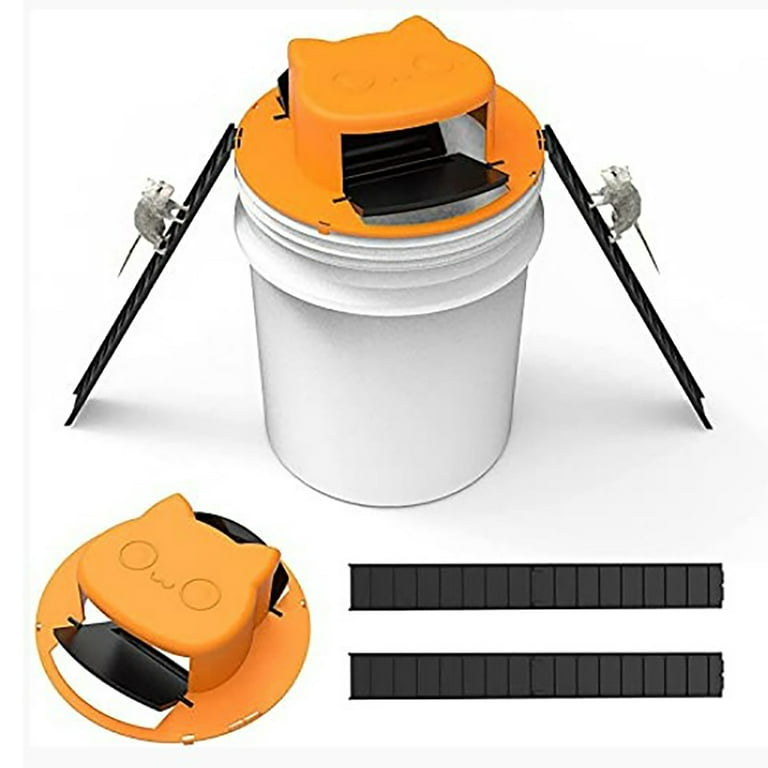 RinneTraps - Flip N Slide Bucket Lid Mouse Trap |Humane or Lethal| |Trap Door Style| |Multi Catch |Auto Reset| |Indoor Outdoor| |No See Kill| |5