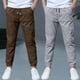 thumbnail image 2 of Odeerbi 2 Pack Boys Summer Cotton Linen Jogger Pants Casual Lightweight Elastic Waist Drawstring Sweatpants Para 3-13 Años, 2 of 9