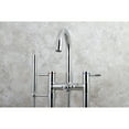 thumbnail image 2 of Kingston Brass KS8351DL Concord Freestanding Tub Faucet with Hand Shower, Polished Chrome, 2 of 8