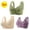 Beige-Purple-Green, variant on 3 Pieces V Neck Padded Sport Bra for Women Pack, Bra Sleeping Bra with Elastic Straps for Women Girls S-XXXXL (Green, Purple, Wine)
