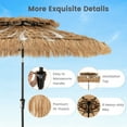 thumbnail image 6 of Gymax 8.8 FT Hawaiian Style Umbrella Thatched Tiki Umbrella w/8 Ribs Sun-proof Fabric, 6 of 10