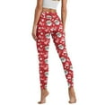 thumbnail image 2 of Renewold Ho Ho Ho Santa Claus Red Leggings for Women with Pockets Running Pants Tight High Waisted Spandex Graphic Leggings Trendy Essential Leggings Scrunch Butt Lifting, M, 2 of 8