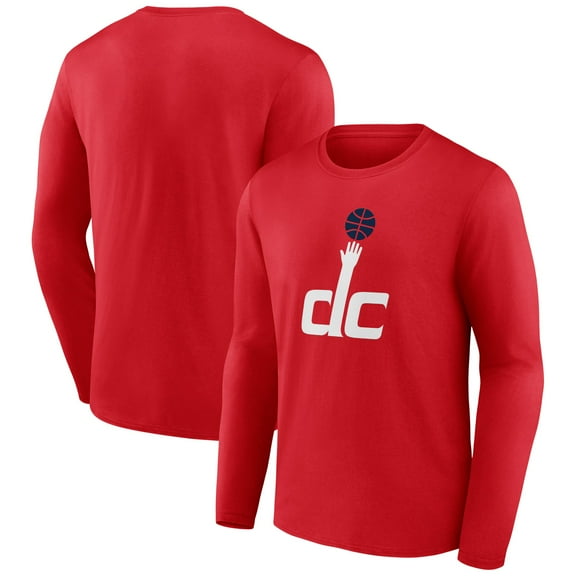Men's Red Washington Wizards Alternate Logo Long Sleeve T-Shirt