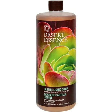 Castille 3 Lights - Desert Essence HG0583385 32 fl oz Castile Liquid Soap with Eco-harvest Tea Tree Oil