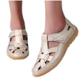 thumbnail image 3 of Dressy Sandals Women Odoly Womens Sandals Women's Fashion Casual Versatile Soft Bottom Hollow Leisure Spring Style Fashionable And Comfortable Beach Flat Sandals Gold, 3 of 3